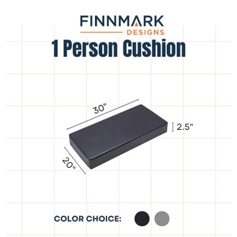 Finnmark Sauna Cushion 1 Person, Marine Grade Vinyl FM-REC-SEAT-1