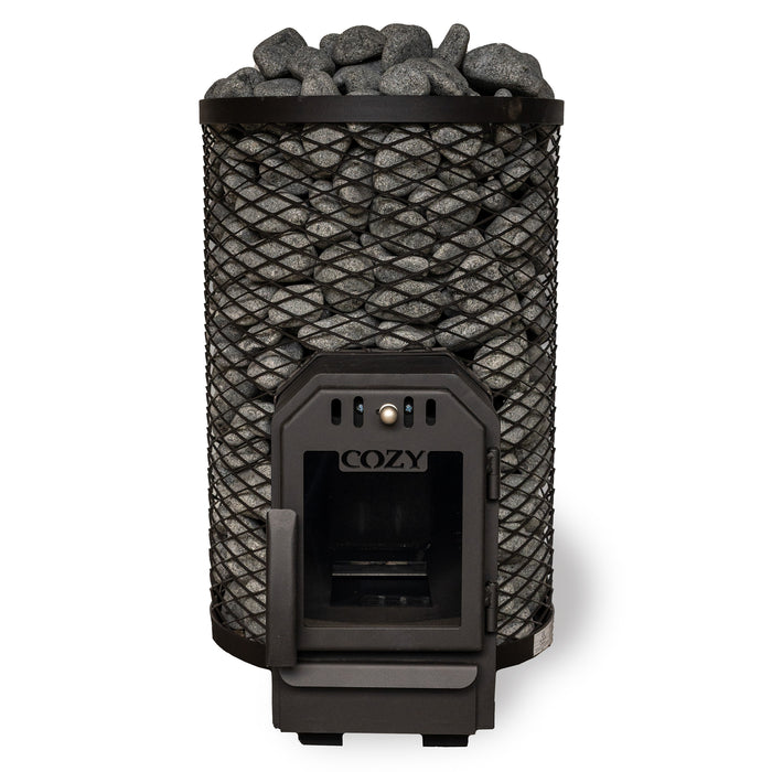 Cozy Heat O Thru-Wall Sauna Stove - COZYOTW12, COZYOTW18