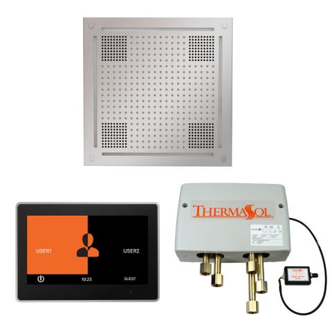 Thermasol Wellness Hydrovive Shower Package with SignaTouch Round - WHSPSR