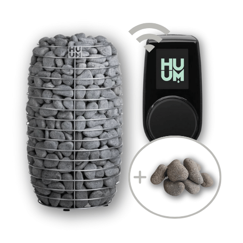 HUUM HIVE MINI Sauna Heater Package with UKU Wifi Controller and Stones H10022002-Combo, H100220022-Combo, H10022003-Combo