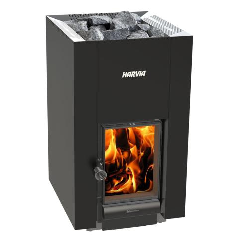Harvia Linear 22 GreenFlame 15.7kW Wood Burning Sauna Stove - WKLI22GM