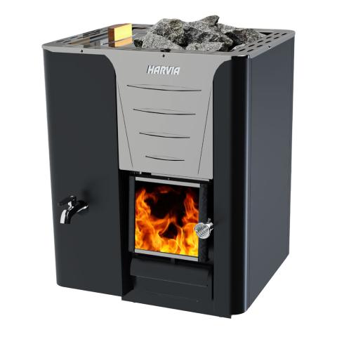 Harvia PRO 20LS 24.1kW Wood Burning Sauna Stove w/ Water Tank - WK200LS