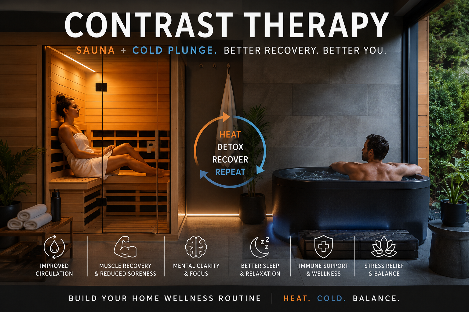 Home Infrared Sauna and Cold Plunge Benefits: The Ultimate Wellness Routine
