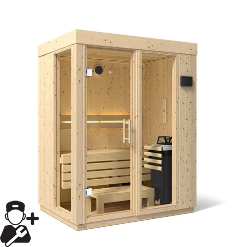 Kohler C1 Indoor Sauna Kit - 2 Person - Scandinavian Spruce