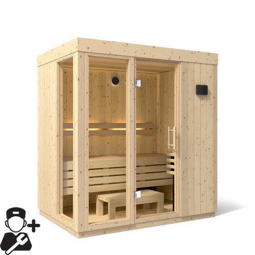 Kohler C1 Indoor Sauna Kit - 3 Person - Scandinavian Spruce