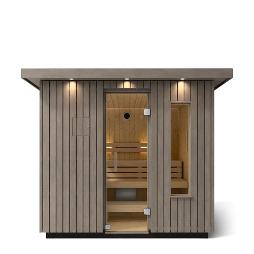 Kohler C2 Outdoor Sauna Kit - 5 Person - Weathered Grey Spruce