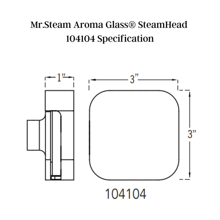 Mr. Steam Aroma Glass Steamhead with AromaTherapy Reservoir 104104