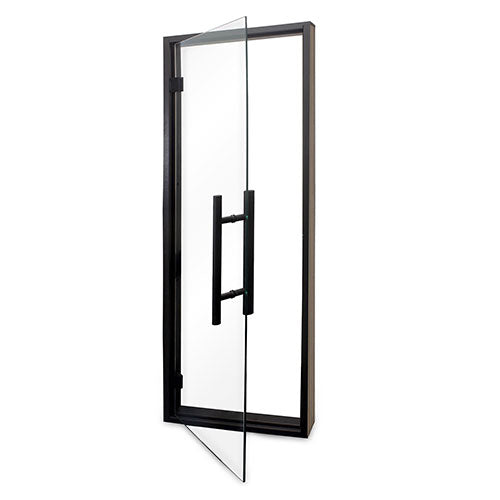 PROSAUNAS Clear Glass Sauna Door, Black Alder, 24x73 - 128154 | 128160