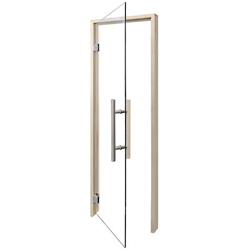 PROSAUNAS Clear Glass Sauna Door, Aspen, 24x81 - 128168 | 128174