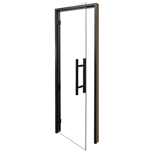 PROSAUNAS Clear Glass Sauna Door, Black Alder, 24x81 - 128166 | 128172