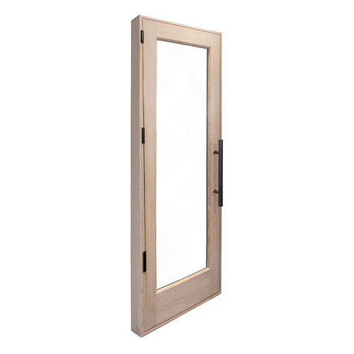 PROSAUNAS Solid Wood Sauna Door with Insulated Glass, Douglas Fir, 24" x 80" - 129226 | 129257