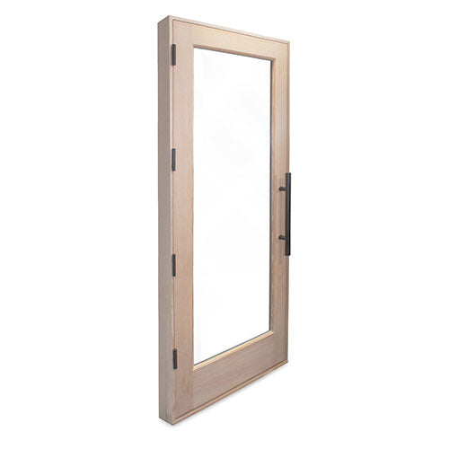 PROSAUNAS Solid Wood Sauna Door with Insulated Glass, Douglas Fir, 30" x 80" - 129227 | 129259