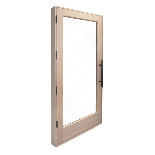 PROSAUNAS Solid Wood ADA Sauna Door with Insulated Glass, Douglas Fir, 36" x 80" - 129228 | 129261