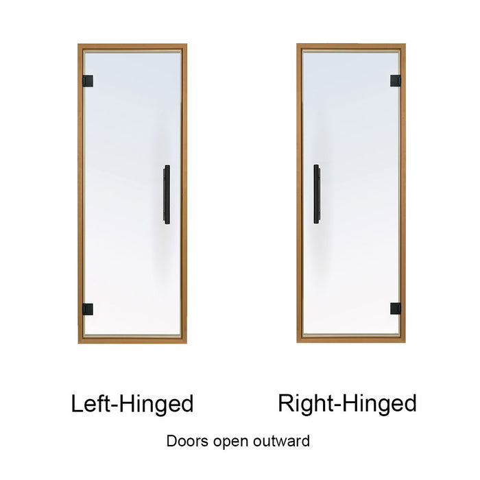 PROSAUNAS Clear Glass Sauna Door, Aspen, 24x73 - 128156 | 128162