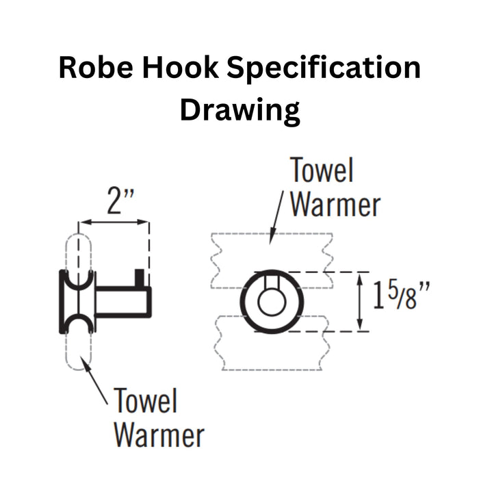 Mr. Steam Robe Hook for MS Towel Warmers in Polished Chrome RHOOK - RHOOK-PC