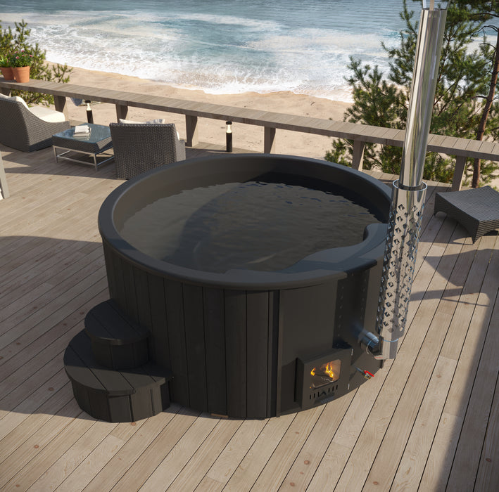 SaunaLife 6-Person Wood-Fired Hot Tub - Model S4B