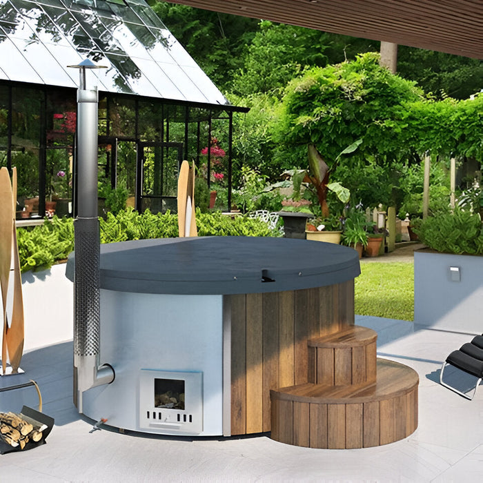 SaunaLife 6-Person Wood-Fired Hot Tub - Model S4N