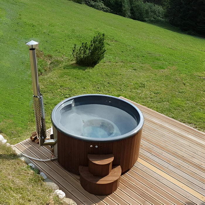 SaunaLife 6-Person Wood-Fired Hot Tub - Model S4N