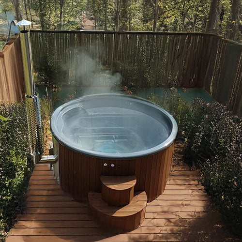 SaunaLife 6-Person Wood-Fired Hot Tub - Model S4N