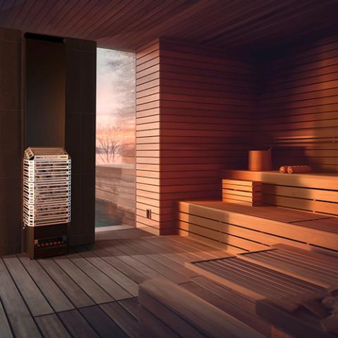 Saunum 6.4kW Electric Sauna Heater w/ Heat Equalizer | AIR 7S/AIR7B