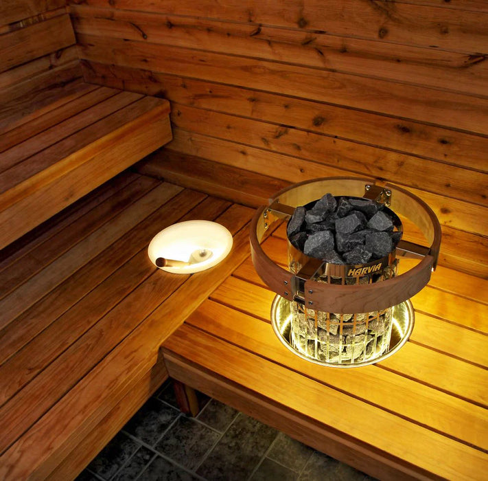 Embedding Flange w/ LED-Lighting for Harvia Cilindro 6/8/9kW Sauna Heaters | HPCU2L