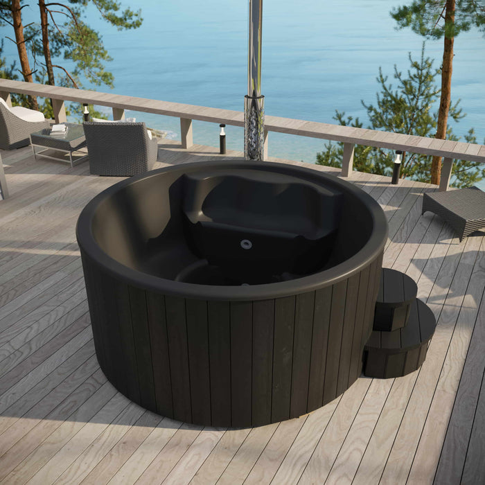 SaunaLife 6-Person Wood-Fired Hot Tub - Model S4B