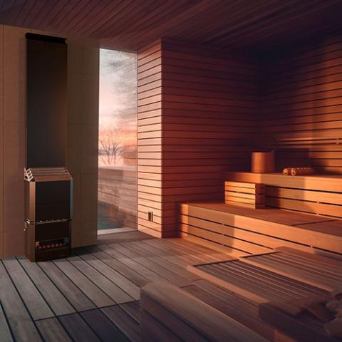 Saunum 6.4kW Electric Sauna Heater w/ Heat Equalizer | AIR 7S/AIR7B