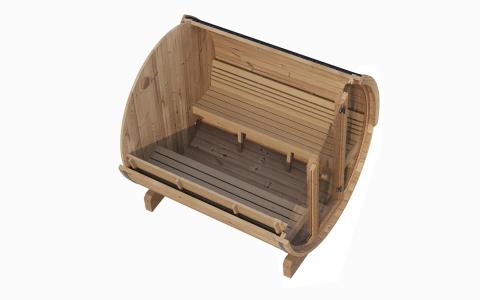 SaunaLife 6 Person 7' Long Barrel Sauna - Ergo Model E8