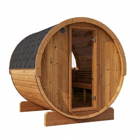 SaunaLife 4 Person 6' Long Barrel Sauna - Ergo Model E7