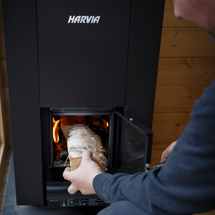 Harvia Linear 16 Wood Burning 17.9kW Sauna Stove - WK160C