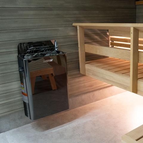 Harvia The Wall 6/8kW Electric Sauna Heater w/ Built-in Controls HSW6U1B/ HSWS6U1B/ HSW8U1B/ HSWS8U1B