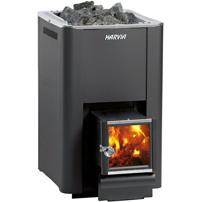 Harvia PRO 20 SL 24kW Wood Burning Sauna Stove w/ Exterior Feed - WK200SL