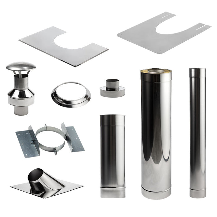 HUUM Thru-Ceiling Sauna Stove Chimney Kit - Stainless Steel SAUNASET-THRU-C