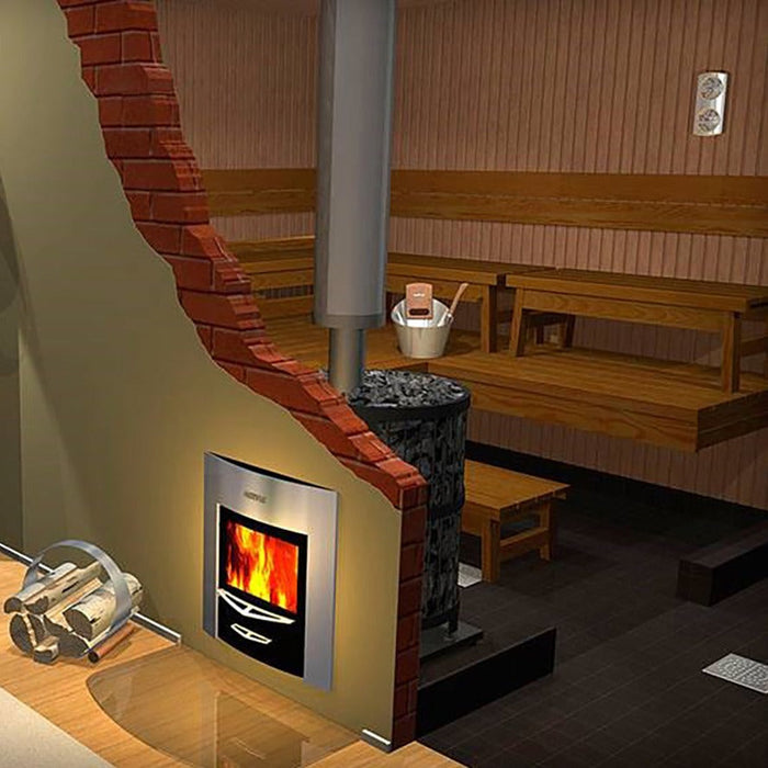 Harvia Legend 300 Duo 23.5kW Wood Burning Sauna Stove/Fireplace Combo - WK300LDLUX