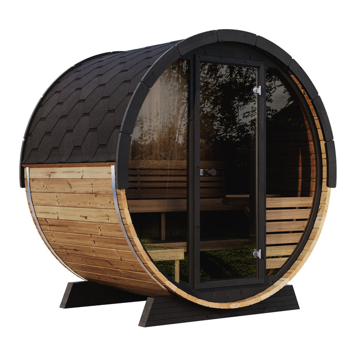 SaunaLife 4 Person Barrel Sauna - Ergo Model EE6G